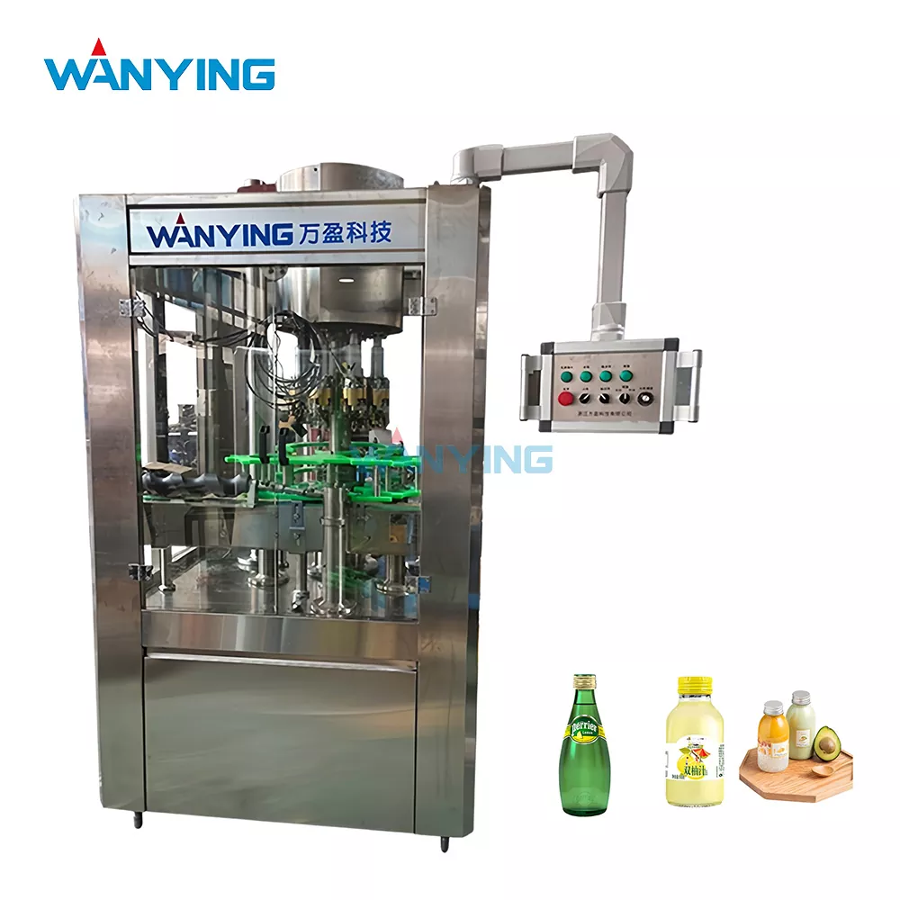 Aluminium schroefdopmachine voor glazen flessen